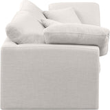 Indulge Cream Linen Textured Fabric Modular Sofa 141Cream-S70 Meridian Furniture