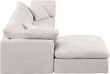 Indulge Cream Linen Textured Fabric Modular Sectional 141Cream-Sec4A Meridian Furniture