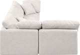 Indulge Cream Linen Textured Fabric Modular Sectional 141Cream-Sec4B Meridian Furniture