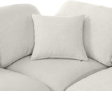 Indulge Cream Linen Textured Fabric Modular Sectional 141Cream-Sec4B Meridian Furniture