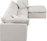 Indulge Cream Linen Textured Fabric Modular Sectional 141Cream-Sec5A Meridian Furniture