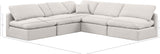 Indulge Cream Linen Textured Fabric Modular Sectional 141Cream-Sec5B Meridian Furniture