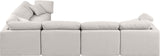 Indulge Cream Linen Textured Fabric Modular Sectional 141Cream-Sec6A Meridian Furniture