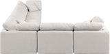 Indulge Cream Linen Textured Fabric Modular Sectional 141Cream-Sec6A Meridian Furniture