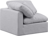 Indulge Grey Linen Textured Fabric Corner Chair 141Grey-Corner Meridian Furniture