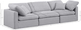 Indulge Grey Linen Textured Fabric Modular Sofa 141Grey-S105 Meridian Furniture