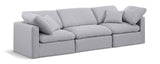 Indulge Grey Linen Textured Fabric Modular Sofa 141Grey-S105 Meridian Furniture