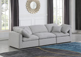 Indulge Grey Linen Textured Fabric Modular Sofa 141Grey-S105 Meridian Furniture