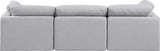 Indulge Grey Linen Textured Fabric Modular Sofa 141Grey-S105 Meridian Furniture