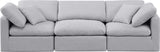 Indulge Grey Linen Textured Fabric Modular Sofa 141Grey-S105 Meridian Furniture