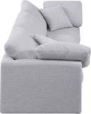 Indulge Grey Linen Textured Fabric Modular Sofa 141Grey-S105 Meridian Furniture