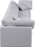 Indulge Grey Linen Textured Fabric Modular Sofa 141Grey-S140 Meridian Furniture