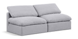 Indulge Grey Linen Textured Fabric Modular Sofa 141Grey-S2 Meridian Furniture