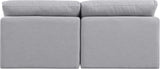 Indulge Grey Linen Textured Fabric Modular Sofa 141Grey-S2 Meridian Furniture