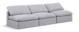 Indulge Grey Linen Textured Fabric Modular Sofa 141Grey-S3 Meridian Furniture