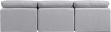 Indulge Grey Linen Textured Fabric Modular Sofa 141Grey-S3 Meridian Furniture