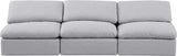 Indulge Grey Linen Textured Fabric Modular Sofa 141Grey-S3 Meridian Furniture