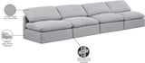 Indulge Grey Linen Textured Fabric Modular Sofa 141Grey-S4 Meridian Furniture