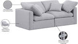 Indulge Grey Linen Textured Fabric Modular Sofa 141Grey-S70 Meridian Furniture