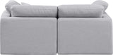 Indulge Grey Linen Textured Fabric Modular Sofa 141Grey-S70 Meridian Furniture