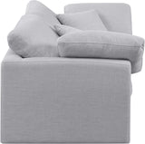 Indulge Grey Linen Textured Fabric Modular Sofa 141Grey-S70 Meridian Furniture