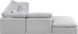 Indulge Grey Linen Textured Fabric Modular Sectional 141Grey-Sec6E Meridian Furniture