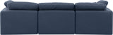 Indulge Navy Linen Textured Fabric Modular Sofa 141Navy-S105 Meridian Furniture