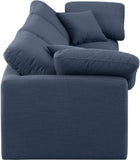 Indulge Navy Linen Textured Fabric Modular Sofa 141Navy-S105 Meridian Furniture