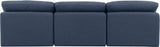 Indulge Navy Linen Textured Fabric Modular Sofa 141Navy-S3 Meridian Furniture