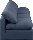 Indulge Navy Linen Textured Fabric Modular Sofa 141Navy-S4 Meridian Furniture