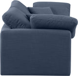 Indulge Navy Linen Textured Fabric Modular Sofa 141Navy-S70 Meridian Furniture