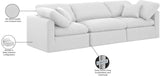 Indulge White Linen Textured Fabric Modular Sofa 141White-S105 Meridian Furniture