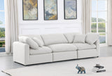 Indulge White Linen Textured Fabric Modular Sofa 141White-S105 Meridian Furniture