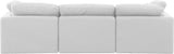 Indulge White Linen Textured Fabric Modular Sofa 141White-S105 Meridian Furniture