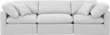 Indulge White Linen Textured Fabric Modular Sofa 141White-S105 Meridian Furniture