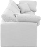 Indulge White Linen Textured Fabric Modular Sofa 141White-S105 Meridian Furniture