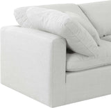 Indulge White Linen Textured Fabric Modular Sofa 141White-S105 Meridian Furniture