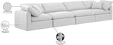 Indulge White Linen Textured Fabric Modular Sofa 141White-S140 Meridian Furniture