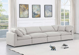 Indulge White Linen Textured Fabric Modular Sofa 141White-S140 Meridian Furniture