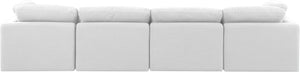 Indulge White Linen Textured Fabric Modular Sofa 141White-S140 Meridian Furniture