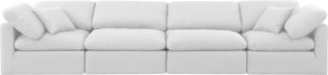Indulge White Linen Textured Fabric Modular Sofa 141White-S140 Meridian Furniture