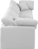 Indulge White Linen Textured Fabric Modular Sofa 141White-S140 Meridian Furniture