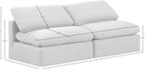 Indulge White Linen Textured Fabric Modular Sofa 141White-S2 Meridian Furniture