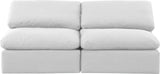 Indulge White Linen Textured Fabric Modular Sofa 141White-S2 Meridian Furniture