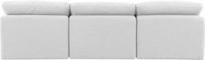 Indulge White Linen Textured Fabric Modular Sofa 141White-S3 Meridian Furniture