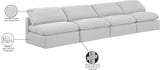 Indulge White Linen Textured Fabric Modular Sofa 141White-S4 Meridian Furniture