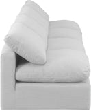 Indulge White Linen Textured Fabric Modular Sofa 141White-S4 Meridian Furniture