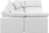 Indulge White Linen Textured Fabric Modular Sectional 141White-Sec6C Meridian Furniture