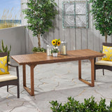 Christopher Knight Home® Noble House Outdoor Expandable Acacia Wood Dining Table, Brown Patina