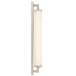 English Elm 28-inches Warm Brass Dimmable Led Vanity Bar Light for Modern Bathroom Walls Brushed Nickel B370P394095